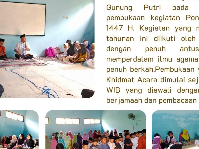 Sambut Bulan Suci, SD Negeri 1 Gunung Putri Resmi Buka Kegiatan Pondok Ramadhan 1447 H